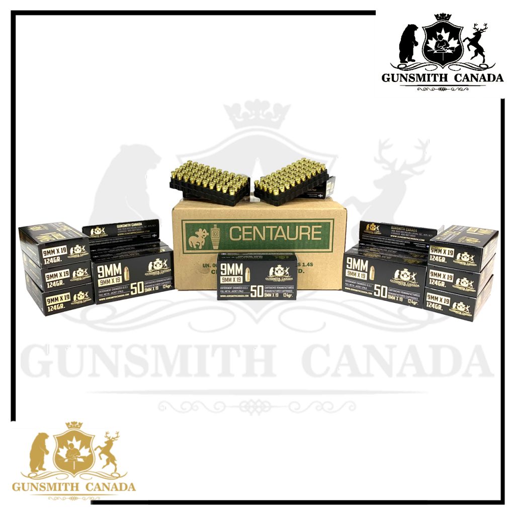 9MM X 19 (FMJ 124 gr) GUNSMITH CANADA Qté. 1000 Gunsmith Canada